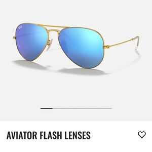 RAY-BAN BLUE AVIATOR FLASH LENS